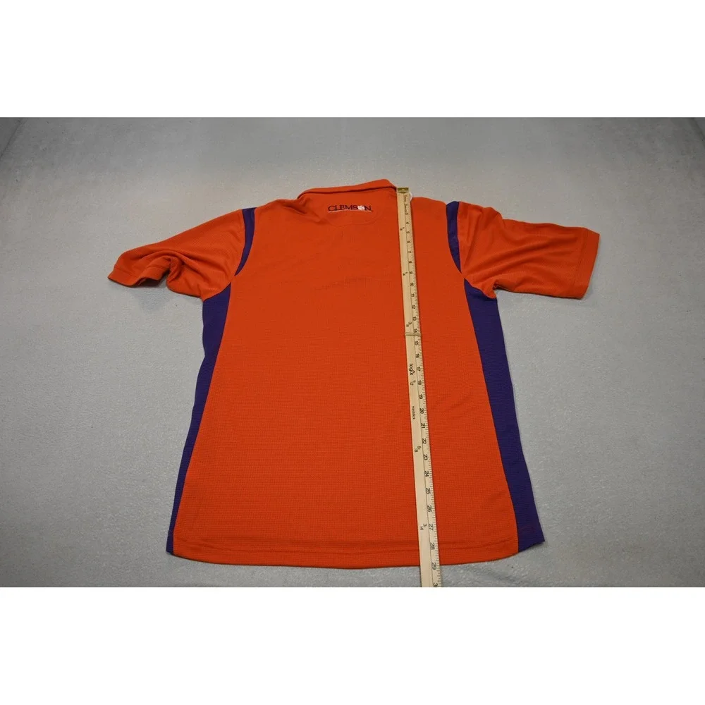 Nike Clemson Tigers Golf Polo Men Small Orange Purple Nike FIT Athletic EUC